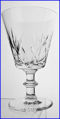 Vintage Cut Glass Or Crystal Wine/water Goblet Set 16 Criss Cross Fan Stemware