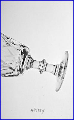 Vintage Cut Glass Or Crystal Wine/water Goblet Set 16 Criss Cross Fan Stemware
