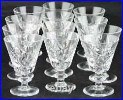 Vintage Cut Glass Or Crystal Wine/water Goblet Set 16 Criss Cross Fan Stemware