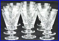 Vintage Cut Glass Or Crystal Wine/water Goblet Set 16 Criss Cross Fan Stemware