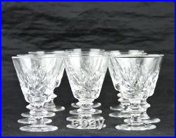 Vintage Cut Glass Or Crystal Wine/water Goblet Set 16 Criss Cross Fan Stemware