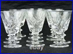 Vintage Cut Glass Or Crystal Wine/water Goblet Set 16 Criss Cross Fan Stemware