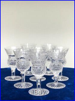 Vintage Edinburgh Crystal Scotland Thistle Cordial Glasses 3 1/4 Set Of 8