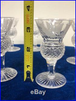 Vintage Edinburgh Crystal Scotland Thistle Cordial Glasses 3 1/4 Set Of 8