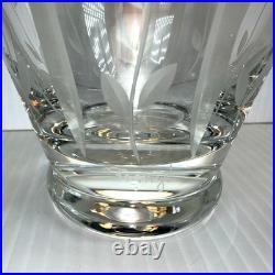 Vintage Faberge Printemps Crystal Night Carafe Set with Floral Pattern New