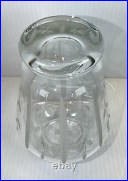 Vintage Faberge Printemps Crystal Night Carafe Set with Floral Pattern New