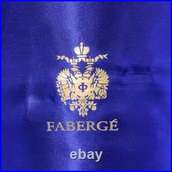 Vintage Faberge Printemps Crystal Night Carafe Set with Floral Pattern New