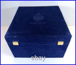 Vintage Faberge Printemps Crystal Night Carafe Set with Floral Pattern New