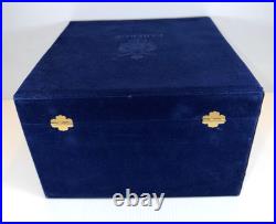 Vintage Faberge Printemps Crystal Night Carafe Set with Floral Pattern New