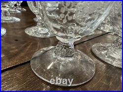 Vintage Fostoria Crystal, Meadow Rose, 67 Pieces, 5 Diffent Sizes, Rare