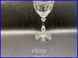 Vintage Fostoria Crystal NAVARRE Set of 6 Etched Water Goblets 7 5/8 Vintage Fostoria Crystal NAVARRE Set of 6 Etched Water Goblets 7 5/8