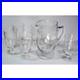 Vintage Fostoria Holly Pattern Etched Crystal Pitcher and 5 Tea Glass Set Footed