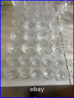 Vintage Fostoria Navarre Crystal Glassware 43-Piece Etched Set -Elegant & Rare