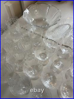 Vintage Fostoria Navarre Crystal Glassware 43-Piece Etched Set -Elegant & Rare