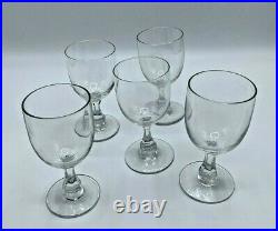 Vintage French Baccarat Glassware Set of Five Gascogne White Wine Glasses 4 5/8