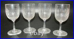 Vintage French Baccarat Glassware Set of Four Nancy Claret Wine glasses