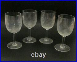 Vintage French Baccarat Glassware Set of Four Nancy Tall Water Goblets