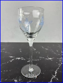 Vintage Givenchy Crystal Wine Glasses Set of 12 Etched Flowers and Butterflies