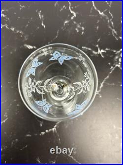 Vintage Givenchy Crystal Wine Glasses Set of 12 Etched Flowers and Butterflies Vintage Givenchy Crystal Wine Glasses Set of 12 Etched Flowers and Butterflies