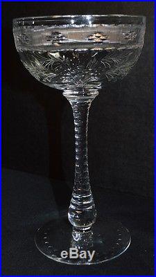 Vintage Hawkes American Cut Crystal Wine Glasses Set of 12