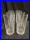 Vintage Heavy Crystal Cut Glass Highball Glass Diamond Pattern 5 5/6 Set Of 8