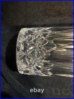 Vintage Heavy Crystal Cut Glass Highball Glass Diamond Pattern 5 5/6 Set Of 8