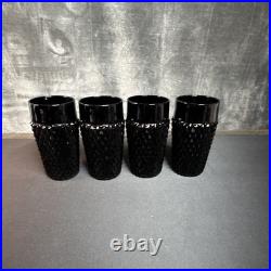 Vintage Indiana Glass Tiara Black Diamond Point 20-Piece Set With Lids No Damage