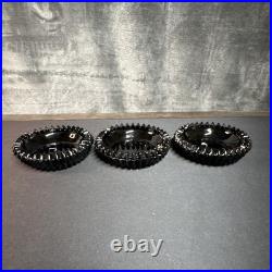 Vintage Indiana Glass Tiara Black Diamond Point 20-Piece Set With Lids No Damage