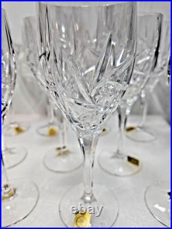 Vintage Lead Crystal Bleikristall West Germany Wine Glasses set of 10 FREE SHIP