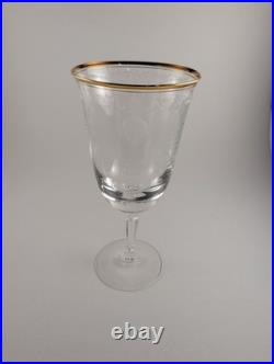 Vintage Lenox Classic Shell Crystal Iced Tea Glasses Gold Rim Set of 6