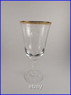 Vintage Lenox Classic Shell Crystal Iced Tea Glasses Gold Rim Set of 6
