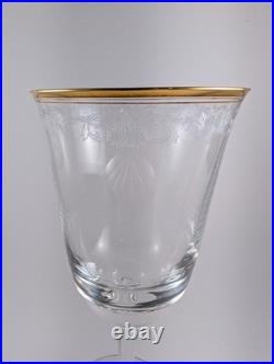 Vintage Lenox Classic Shell Crystal Iced Tea Glasses Gold Rim Set of 6
