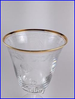 Vintage Lenox Classic Shell Crystal Iced Tea Glasses Gold Rim Set of 6