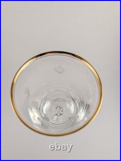 Vintage Lenox Classic Shell Crystal Iced Tea Glasses Gold Rim Set of 6