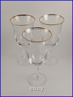 Vintage Lenox Classic Shell Crystal Iced Tea Glasses Gold Rim Set of 6