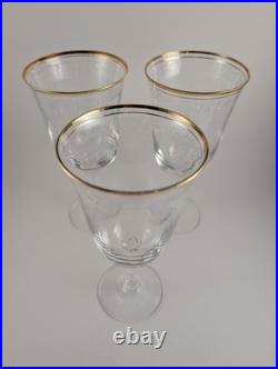 Vintage Lenox Classic Shell Crystal Iced Tea Glasses Gold Rim Set of 6