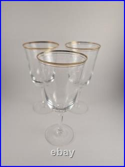 Vintage Lenox Classic Shell Crystal Iced Tea Glasses Gold Rim Set of 6