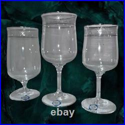 Vintage Lenox Moonspun Crystal Platinum Trim Glassware Set (22 Piece Set)