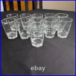 Vintage Libbey Chivalry Clear Hammered Glasses Set Textured Tumblers Juice DOF
