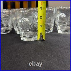 Vintage Libbey Chivalry Clear Hammered Glasses Set Textured Tumblers Juice DOF