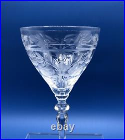 Vintage Libbey Rock Sharpe Cut Crystal Claret Glass Set Of 5 /b Vintage Libbey Rock Sharpe Cut Crystal Claret Glass Set Of 5 /b