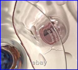 Vintage MCM Waterford Marquis Colors Polka Dot Martini Glasses Set of 6 & Charms