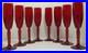 Vintage Marquis Red Waterford Champagne Glasses Set Of 8