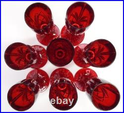Vintage Marquis Red Waterford Champagne Glasses Set Of 8