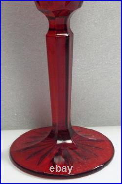 Vintage Marquis Red Waterford Champagne Glasses Set Of 8