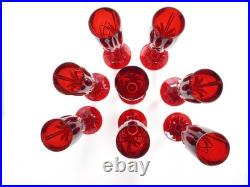 Vintage Marquis Red Waterford Champagne Glasses Set Of 8