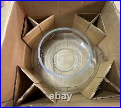 Vintage Moderno Hand Blown Glassware 14 Pc Punch Bowl Set CHIPS On Bowl See Pics