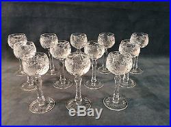 Vintage Nachtmann Traube Cut To Clear Glass Crystal Cordials Set Of 12