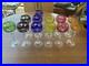 Vintage Nachtmann Traube Cut to Clear Crystal Wine Glasses Multicolors Set of 12