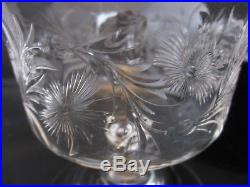 Vintage Pairpoint Engraved Crystal, ABP Cut Glass Barrington Shrimp Cocktail Set